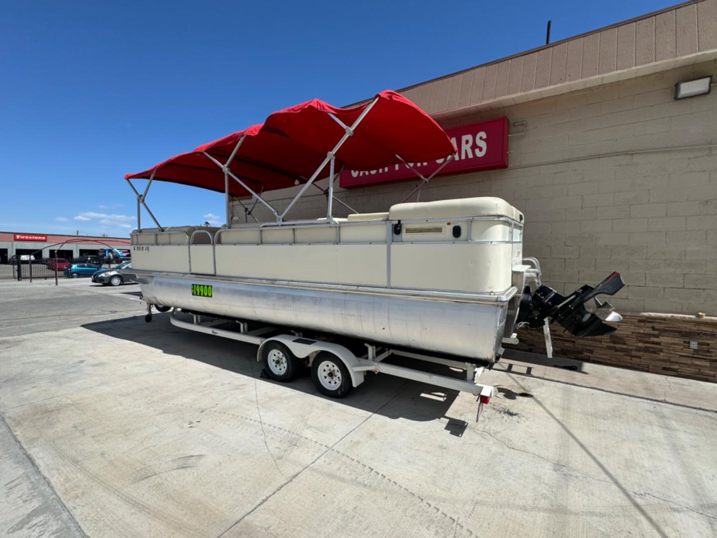 2005 White Voyager , located at 2190 Hwy 95, Bullhead City, AZ, 86442, (928) 704-0060, 0.000000, 0.000000 - 2005 Voyager Tritoon boat. red/white. double bimini tops. recently serviced. low hours. 215 hours. 5.0 220 hp mercruiser. 2 gas tanks. 2 new batteries. full winter cover . - Photo#0